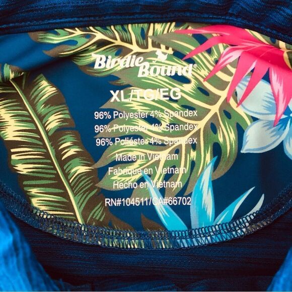 New Without Tags Birdie Bound Short Sleeve Golf Polo Shirt Blue Mens Size XL - Picture 5 of 7